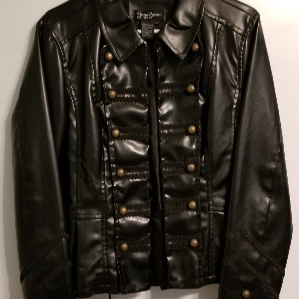 Prosper & Devine Faux Leather Jacket Black Large